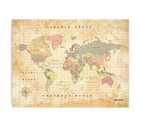 Miss Wood Old School XL - Carte du Monde en Liège, 90 x 60cm