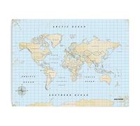 Miss Wood Vintage XL - Carte du Monde en Liège, 90 x 60cm