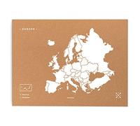 Miss Wood Woody Map XL - Europe Blanc 90 CM X 60 CM