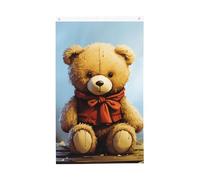 Miss You Bear Drapeau de jardin vertical double face avec œillets en laiton pour décoration d'intérieur et d'extérieur 91 x 152 cm