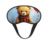 Miss You Bear Masque de sommeil doux et confortable avec sangle réglable occultante pour femmes, filles, hommes, voyage, yoga, sieste, travail