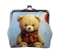 Miss You Bear Petit porte-monnaie en cuir synthétique pour femmes et filles