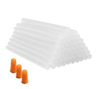MissFox Lot de 50 Baton de Colle pour Pistolet 7x150mm, Bâtons de Colle Chaude Transparent avec Doigtiers en Caoutchouc, Bâtons de Pistolet à Colle pour Décoration, Créative DIY, Séchage Rapide