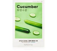 Missha Airy Fit Cucumber masque tissu hydratant et revitalisant pour peaux sèches 19 g