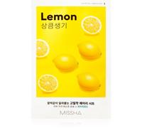MISSHA - Masque Facial Airy Fit Sheet Mask Type Eau de Citron | Hydratation Légère et Rafraîchissante | Propriétés Revitalisantes et Éclaircissantes | Pour une Peau Radieuse, 1 Unité