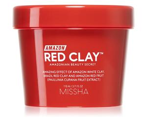 Missha Amazon Red Clay masque purifiant pour éliminer les excès de sébum et les pores à l'argile 110 ml