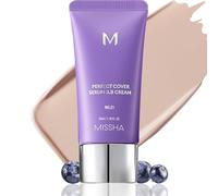 MISSHA M PERFECT COVER Sérum BB CREAM No.21 Beige clair, soin de la peau, couleur hydratante, complexe de superaliments, couverture modulaire, peau de cristal, sans p