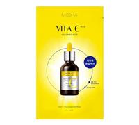 MISSHA Vita C Plus Ampoule Lot de 10 masques visage avec vitamine C pour une peau radieuse, revitalisante et lumineuse, hydratation en profondeur