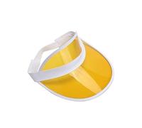 MISSHASHTAG® Unisexe Hommes Femmes Sport Rétro 80s Néon Visière Soleil Chapeau Protection UV Chapeau Adulte Bandeau D'été pour Golf Tennis Cerf Poker Party Cap Taille Unique, jaune, taille unique