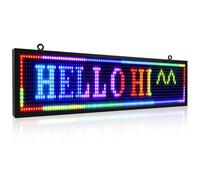 MissHome Panneau d'affichage LED à défilement - Panneau d'affichage RVB programmable en couleur pour magasin, salon de coiffure, salon de massage, plats à emporter, café, salle de sport, haute