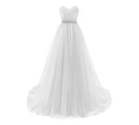 Misshow Robe de Bal Longue Chic Style Vintage Epaule Dénudée à Paillettes Robe Femme Longue Chic Soirée Blanc 32