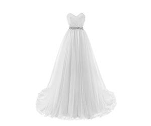 Misshow Robe de Bal Longue Chic Style Vintage Epaule Dénudée à Paillettes Robe Femme Longue Chic Soirée Blanc 32