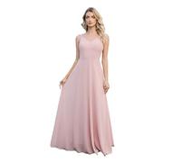 Misshow Robes de Mariage Col V Bretelles Minces Robe Taille Empire Longue Chic et Élégante Robe Femme