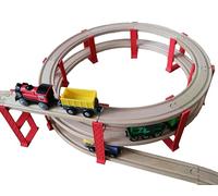 missing piece - Pont en spirale à 3 niveaux pour les chemins de fer en bois