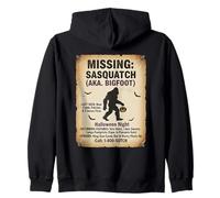 Missing Sasquatch Poster Amusant Effrayant d'halloween Bigfoot Sweat à Capuche