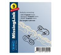 KMC Lot de 2 paires de maillons de jonction MissingLink unisexes 9 vitesses Ti-N Gold