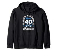 Mission Accomplie Niveau 40 Ans Débloqué Gamer Garçon Gaming Sweat à Capuche