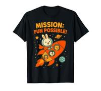 Mission Amusante Possible : Mignon Lapin Astronaute et équipage Spatial T-Shirt