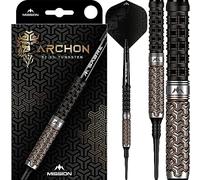 Mission Archon Black & Bronze Soft Tip 97,5% - Fléchettes Pointe Plastique 18g