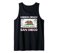 Mission Beach San Diego Drapeau Californie Débardeur
