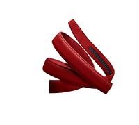 Mission Belt - Sangle de Ceinture Femme en Cuir Sans Trous - Sangle Seule, Boucle Non Fournie, Red Leather, 30mm Strap