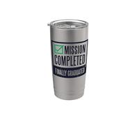 MISSION COMPLETED Enfin gradué Graduation Check Meme Gobelet isotherme en acier inoxydable double paroi