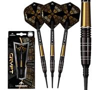 MISSION Crypt Black & Gold PVD M1 90% Soft Tip - Fléchettes Pointe Plastique 20g