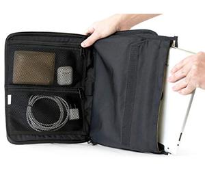 Mission Darkness Mojave Faraday Tablet Bag // Multi-Functional Travel Case with Accessory Pockets and Built-in Faraday Sleeve // Signal-Blocking, Anti-Tracking, Anti-Hacking, EMF Reduction