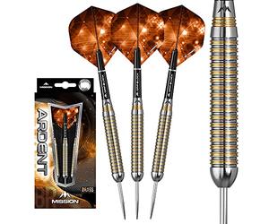 Mission Darts Ardent Fléchettes en tungstène avec Pointe en Acier, 23 g