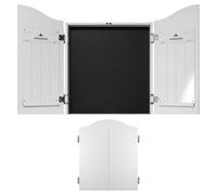 Mission Darts CAB011 | Armoire de Luxe Robuste pour Cible de fléchettes avec marqueurs, Blanc