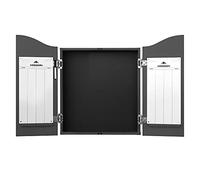 Mission Darts CAB017 | Armoire de luxe robuste pour cible de fléchettes avec marqueurs, gris