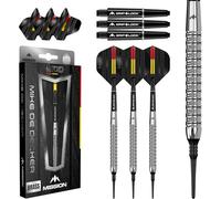 Mission Darts Fléchettes Mike De Decker | Pointe souple | Laiton | Aspect tungstène | 18 g.