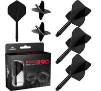 Mission Darts Force 90 | Ailettes et tiges de fléchettes moulées avec précision intégrées, lot de 3 ailettes et tiges combinées professionnelles hautement durables | Standard n°2