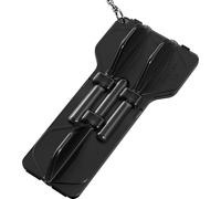 Mission Darts Force 90 | Système d'aile moulée/arbre | Mallette de rangement | Plusieurs couleurs, Noir transparent, Taille unique, Étui moulé pour ailettes