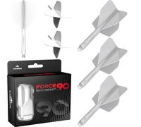 Mission Darts Force 90 | Système intégré de vol et tige de fléchette moulé avec précision, lot de 3 vols et tiges de fléchette combinés professionnels hautement durables | Standard n°6
