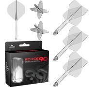 Mission Darts Force 90 | Système intégré de vol et tige de fléchette moulé avec précision, lot de 3 vols et tiges de fléchette combinés professionnels hautement durables | Standard n°2