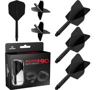 Mission Darts Force 90 | Ailettes et tiges de fléchettes moulées avec précision intégrées, lot de 3 ailettes et tiges combinées professionnelles hautement durables | Standard n°6