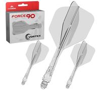 Mission Darts Force 90 Vortex - Ailette et système de tige moulés avec précision intégrés - Plusieurs styles - Plusieurs couleurs (Standard n°6 - Tweenie, transparent)