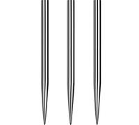 Mission Darts Glide Pointes de fléchettes à pointe en acier | Pointes de rechange lisses et unies, 38 mm, argent (#_1xX2429)