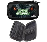 Mission Darts Joueur | Rhys Griffin | Matériau de protection EVA | Étui de rangement pour fléchettes.