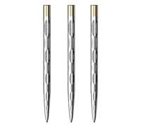Mission Darts Laser Plus Pointes en acier laser | Arc solide | Argent 38 mm