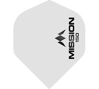 Mission Darts Mission Logo Ailettes de fléchettes | Finition UV épaisse 150 microns | Standard n°2, blanc, 5 jeux de 3 ailettes (#_5xF1860)
