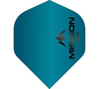 Mission Darts Mission Logo Ailettes de fléchettes | Finition UV épaisse 150 microns | Standard N°2, bleu, 5 jeux de 3 ailettes (#_5xF1859)