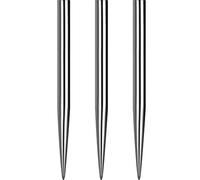Mission Darts - Pointes de fléchettes en acier à glissement | Pointes de rechange lisses unies, 32 mm, argent (#_1xX2426)
