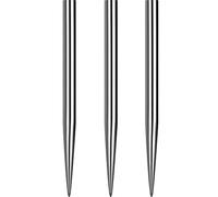 Mission Darts Glide Pointes de fléchettes à pointe en acier | Pointes de rechange lisses et unies, 34 mm, argent (#_1xX2427)