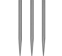 Mission Darts Glide Pointes de fléchettes à pointe en acier | Pointes de rechange lisses et unies, 40 mm, argent (#_1xX2430)