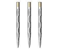 Mission Darts Laser Plus Pointes en acier laser | Arc solide | Argent 32 mm