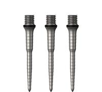Mission Darts Pointes Titan Ripple | Point de conversion en titane | 30 mm | Argent (X2657)