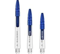 Mission Darts Sabre Shafts Tweenie Plus Tige en polycarbonate transparent durable avec dessus bleu, 1 lot de 3 tiges (S1688)