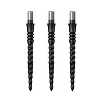Mission Darts Pointes de sniper | Lunar CS | Pointes de rechange en acier | 28 mm | Noir (X2668)